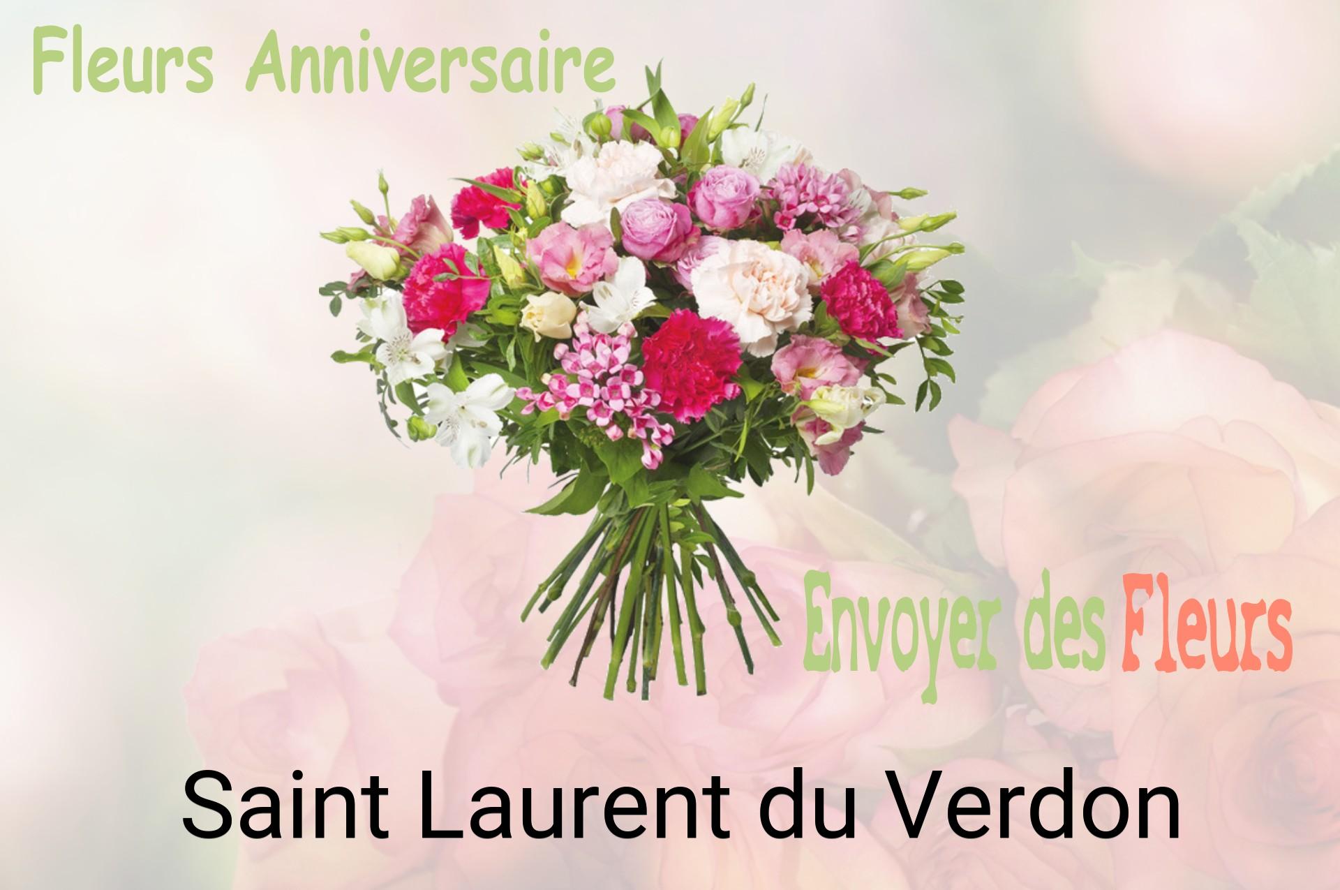 Bouquet de fleurs d’anniversaire livré à Saint-Laurent-du-Verdon